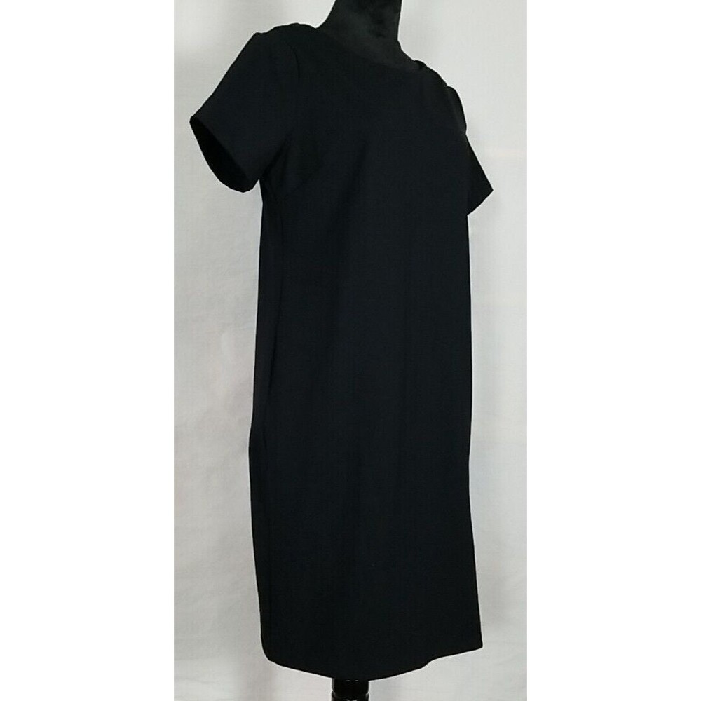 Tahari Judianne Round-Neck Short Sleeve Sheath Dress Women's 10 Black NWT - Picture 4 of 11